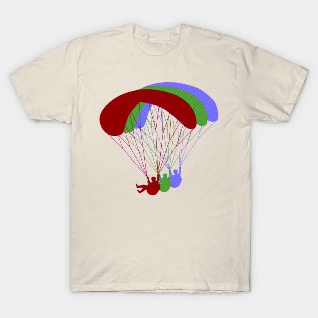 Paragliding RGB Offset T-Shirt by TheWanderingFools